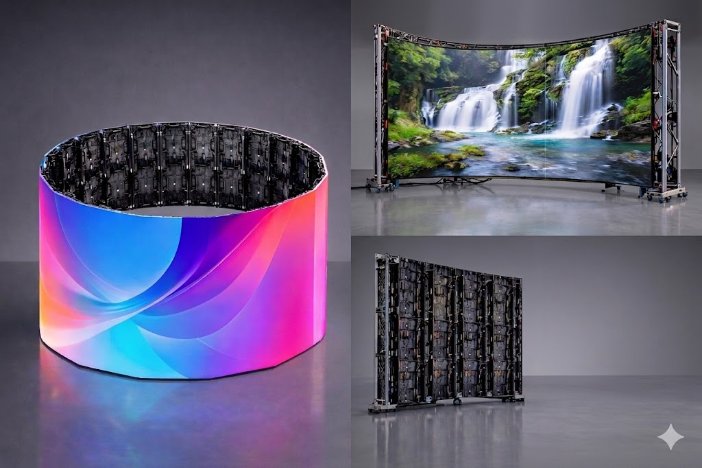 Круговой и изогнутый LED