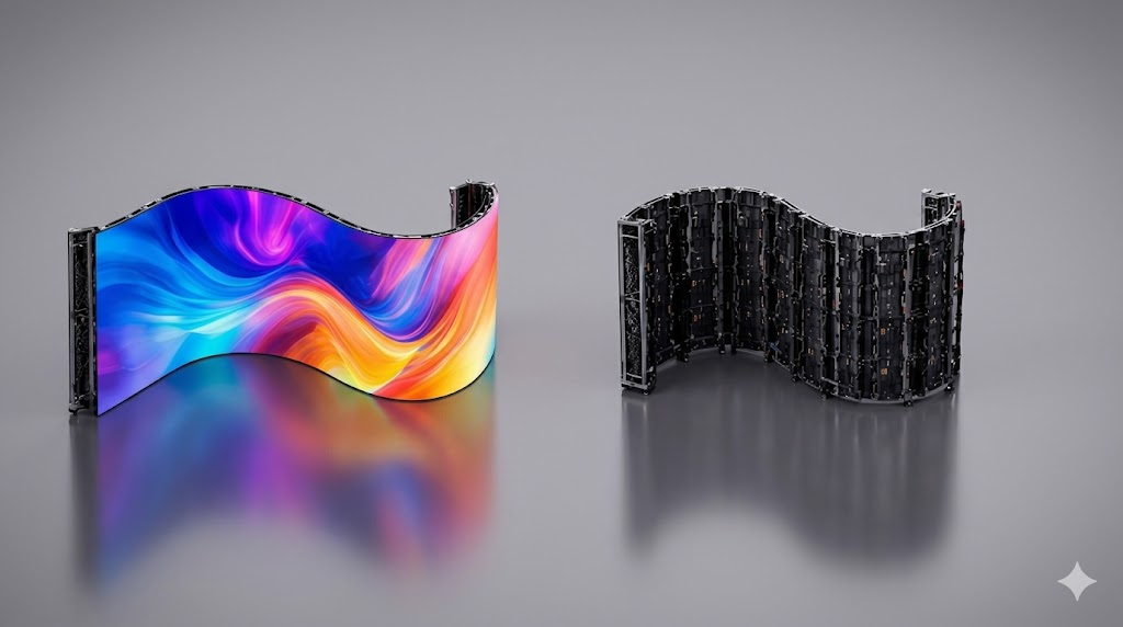 Изогнутый и волновой LED